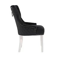 Plata Import Champagne Chaise en Noir