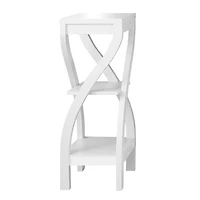 Monarch Specialties Table D'appoint, Côté, Bout, Support Pour Plantes, Carré, Salon, Chambre À Coucher, Stratifié, Blanc, Contemporain, Moderne