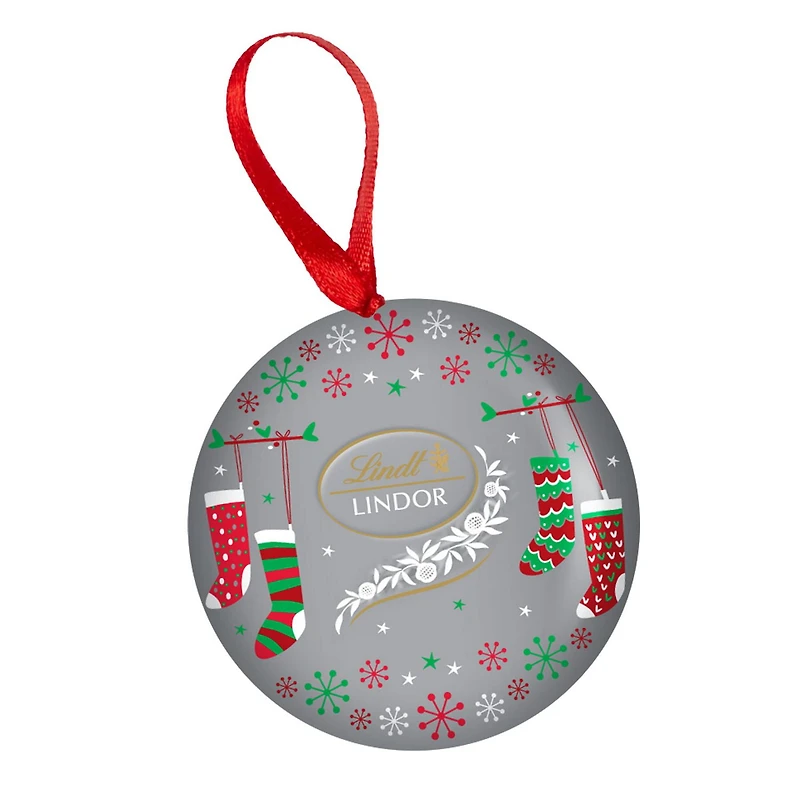 Lindt Lindor Assorted Chocolate Truffle Ornament Tin