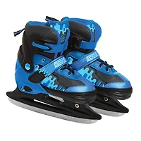 Patins à roulettes et patins à glace ajustables et convertibles Rugged Racer pour enfants - Moyen - Bleu