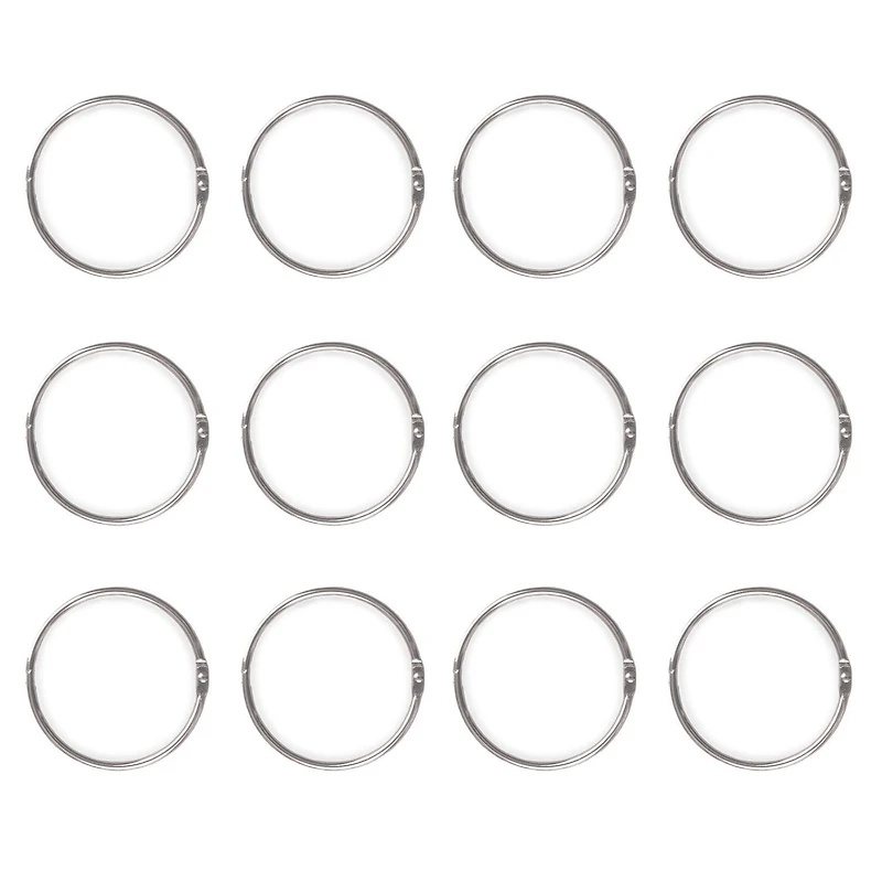 Mainstays O-Shape Shower Rings, Set of 12