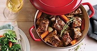 Cocotte ronde couverte Tramontina de 5,2 litres (5,5 Qt) en fonte émaillée, rouge, graduée, 80131/047DS