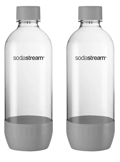 SodaStream bouteilles de gazéification grises de 1 L, Ens. de 2