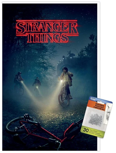 Netflix Stranger Things - Bikes Wall Poster, 22.375" x 34"