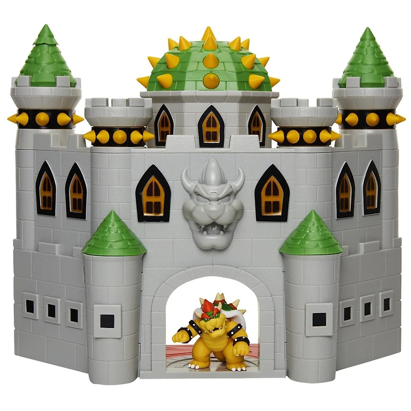 Super Mario Deluxe Bowser Castle Playset with Bonus 5 Figures