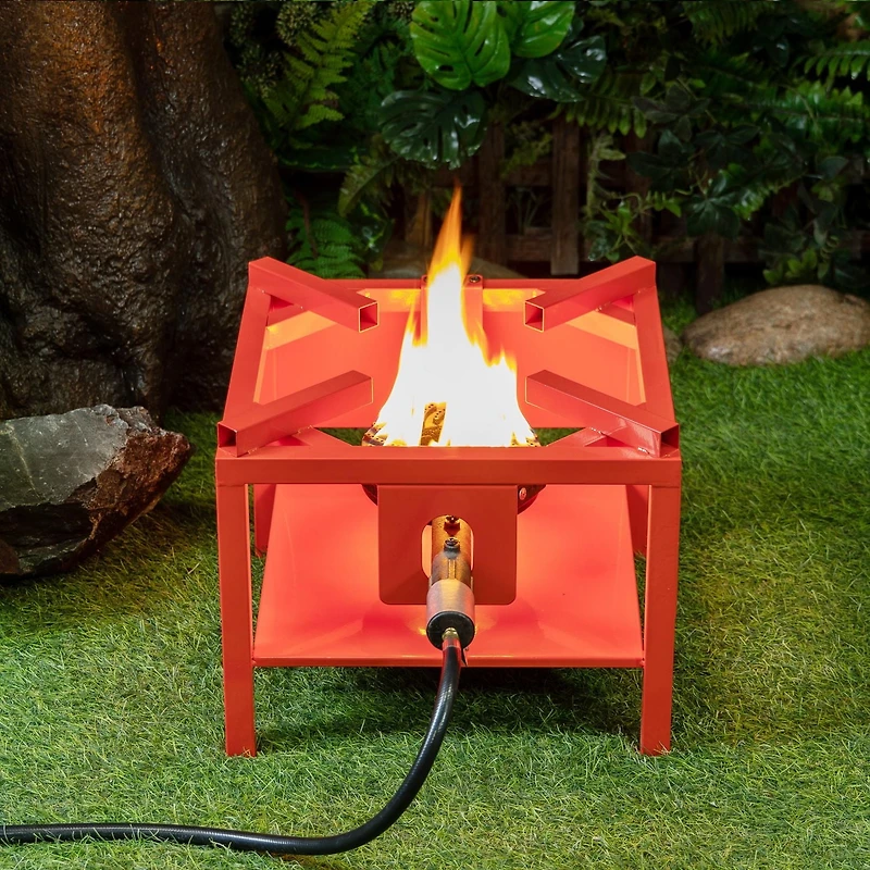 Deko Living Support de cuisinière à gaz propane carré extérieur 65 000 BTU avec tuyau et régulateur