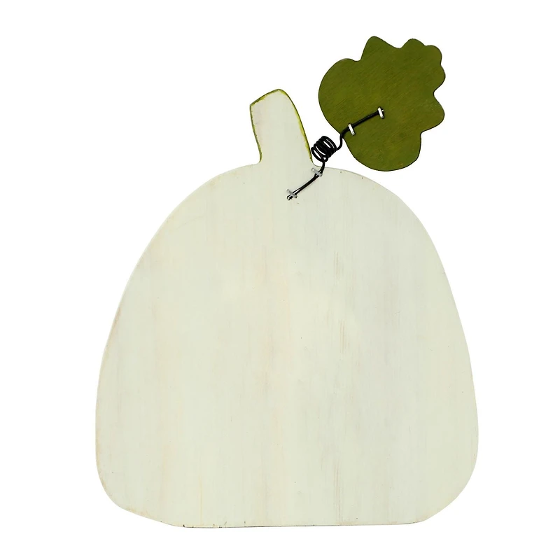 Way To Celebrate Harvest Wood Pumpkin Tabletop Décor, Off White
