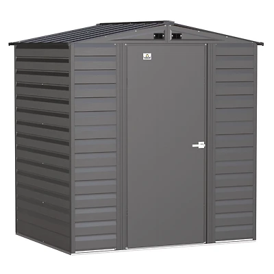 Arrow Select Steel Storage Shed, 6x5, Gris anthracite