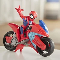 Playskool Heroes Marvel Super Hero Adventures Spider-Man Swingin' Speeder, 5-Inch Figure and Motorcycle Set, Toys for Kids Ages 3 and Up