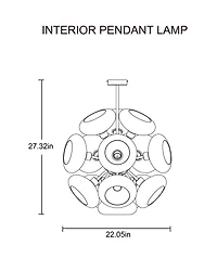 GORGEOUS DANDELION SHAPED CHANDELIER WITH 14 LED BULBS