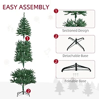 Homcom Arbre de Noël artificiel de 2,1 m, arbre de Noël avec support en métal et 865 embouts de branches, décoration de vacances, vert