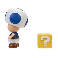 World of Nintendo 4" Figure - Blue Toad with Question Block