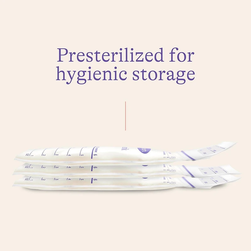 Lansinoh Breastmilk Storage Bags, 100 Count, Baby Essentials, Fast Freeze & Thaw Breast Milk Bags, 6 Oz, Superior Strength & Stretch, 6oz/180ml, Presterilized Bags