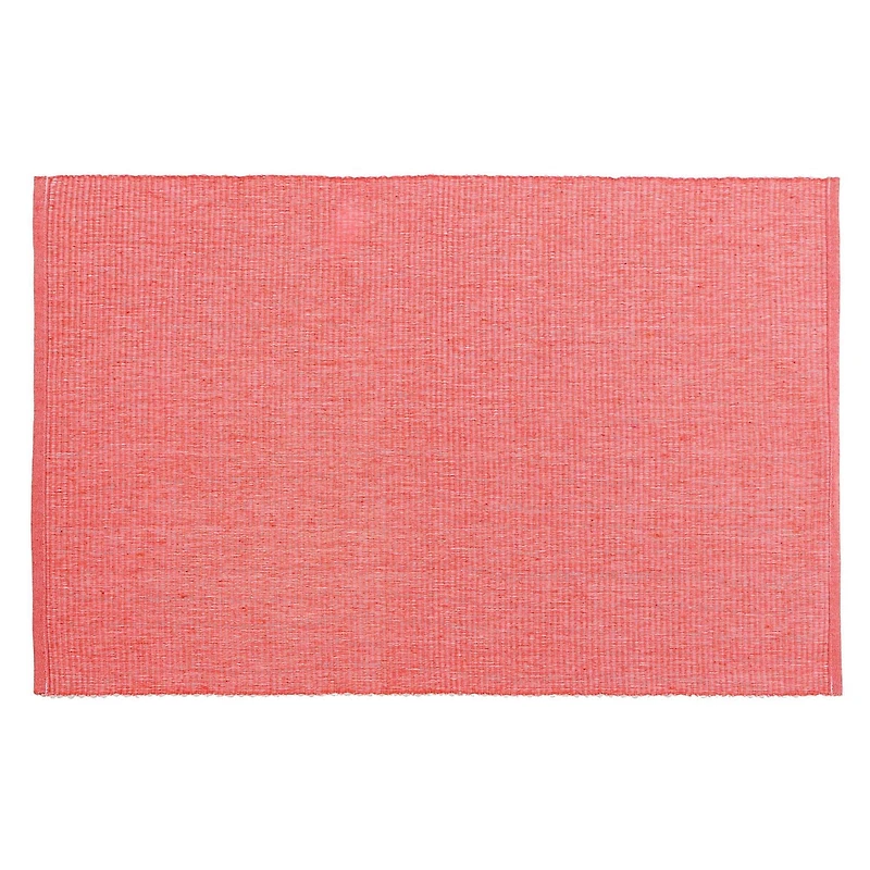 Chambray Ribbed Placemat Coral 13 X 19 - Ensemble De 12