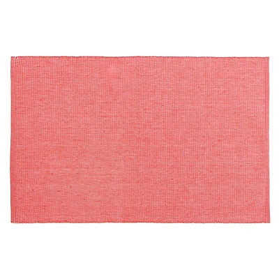 Chambray Ribbed Placemat Coral 13 X 19 - Ensemble De 12