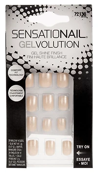 SensatioNail Gelvolution Gel Shine Finish Glue-On Nails