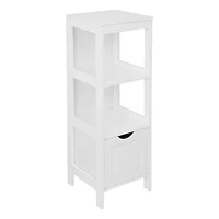 Era Spazio Bath Storage Tower Organizer, White, Storage Tower