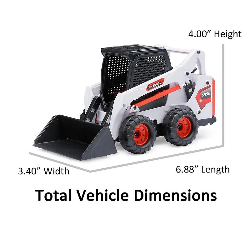 Ensemble de jeu Chargeur Bobcat roue libre Adventure Force avec figurine articulée et accessoires (5 pièces)