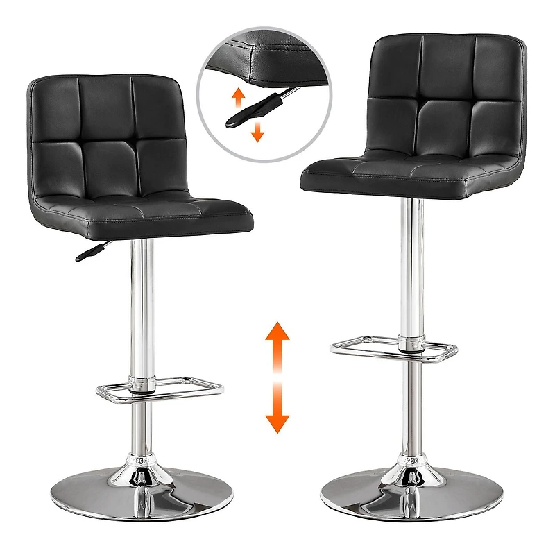 Tabouret de bar pivotant matelassé Hometrends Tabouret de bar pivotant Hometrends