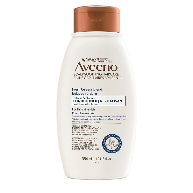AVEENO Fresh Greens Blend Conditioner for Refresh & Thicken, 354 mL