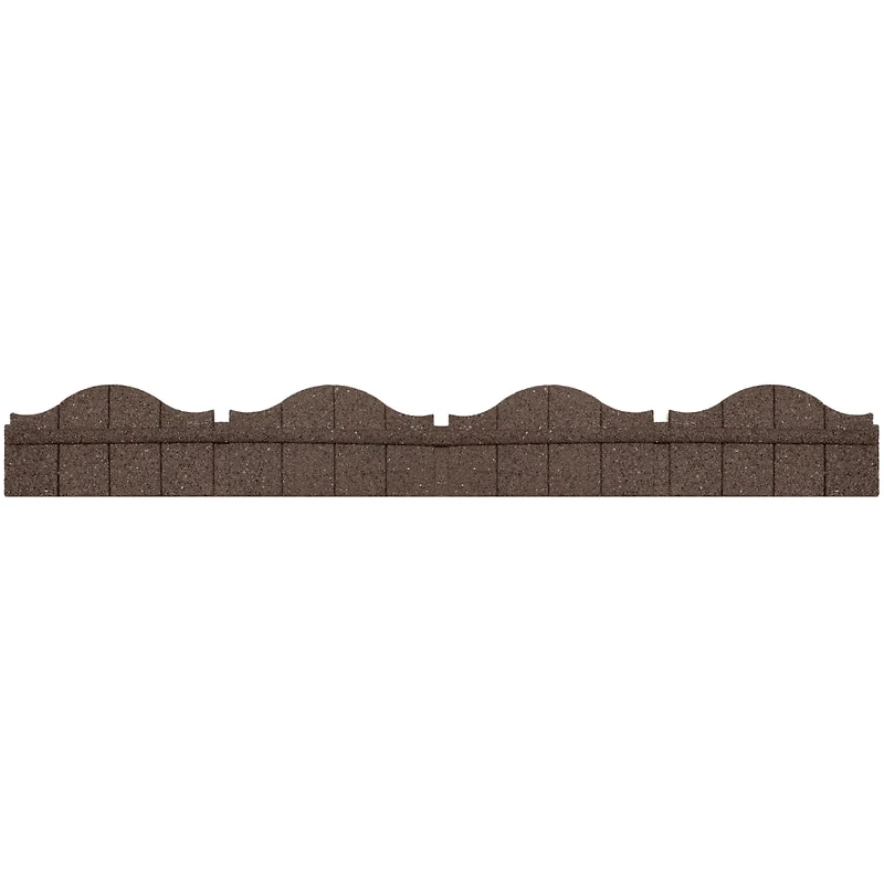 3.25in H x 48in L x 3.24in D Roman Stone Recycled Rubber Garden Border & Edging in Brown, 2-pack