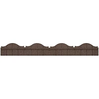 3.25in H x 48in L x 3.24in D Roman Stone Recycled Rubber Garden Border & Edging in Brown, 2-pack