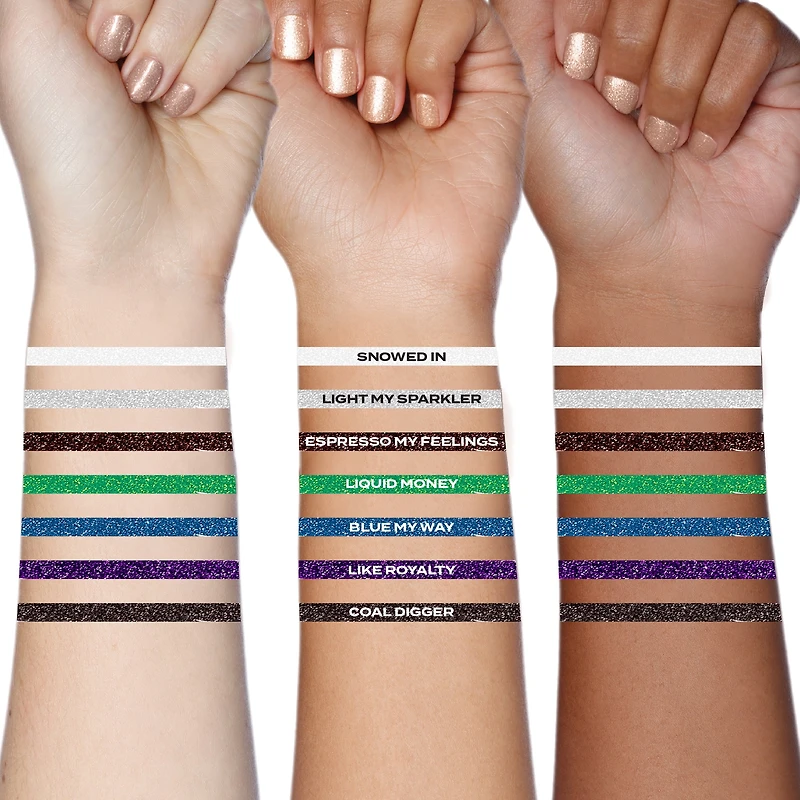 Hard Candy Color Liquid Eyeliner w Lash Boost Serum, Métallique Metallic, 4,14 ml