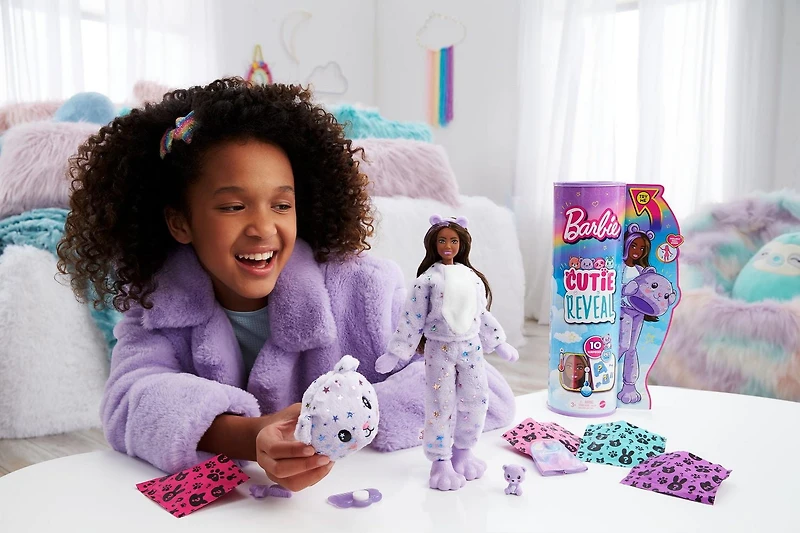 Barbie Cutie Reveal Fantasy Series Doll with Teddy Bear Plush Costume