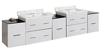 American Imaginations 47.5-in. W Wall Mount Dawn Grey Vanity Set For 3H8-in. Drilling Bianca Carara Top Biscuit UM Sink AI-19122