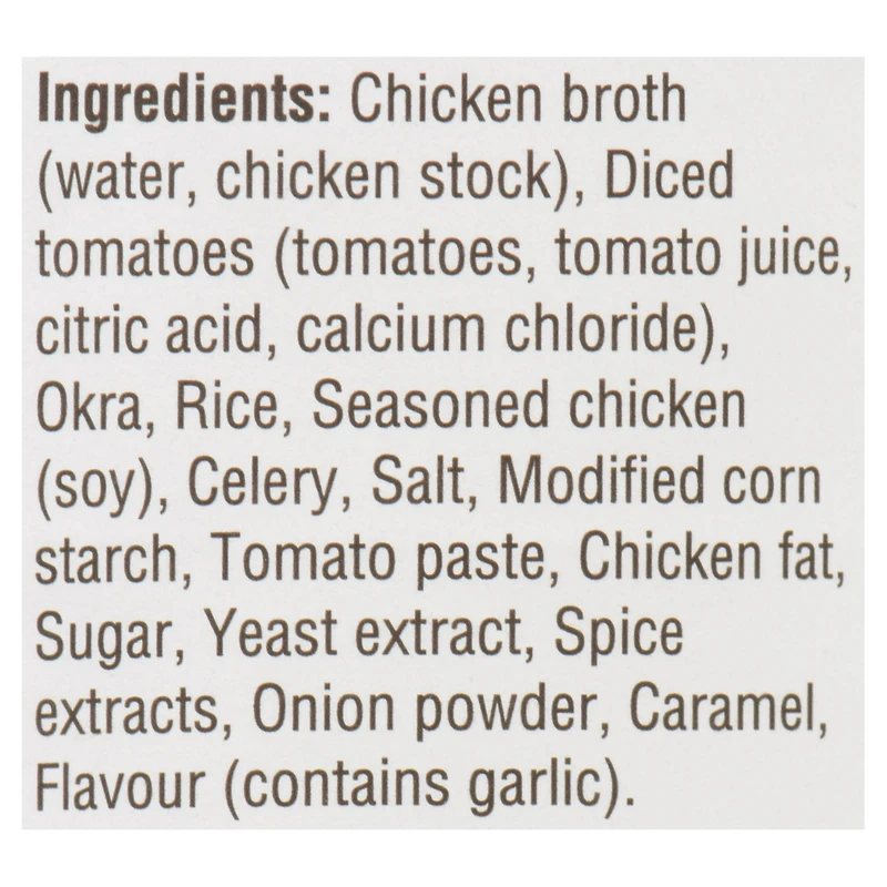 Soupe poulet et gombos condensée de Campbell's 284 ml