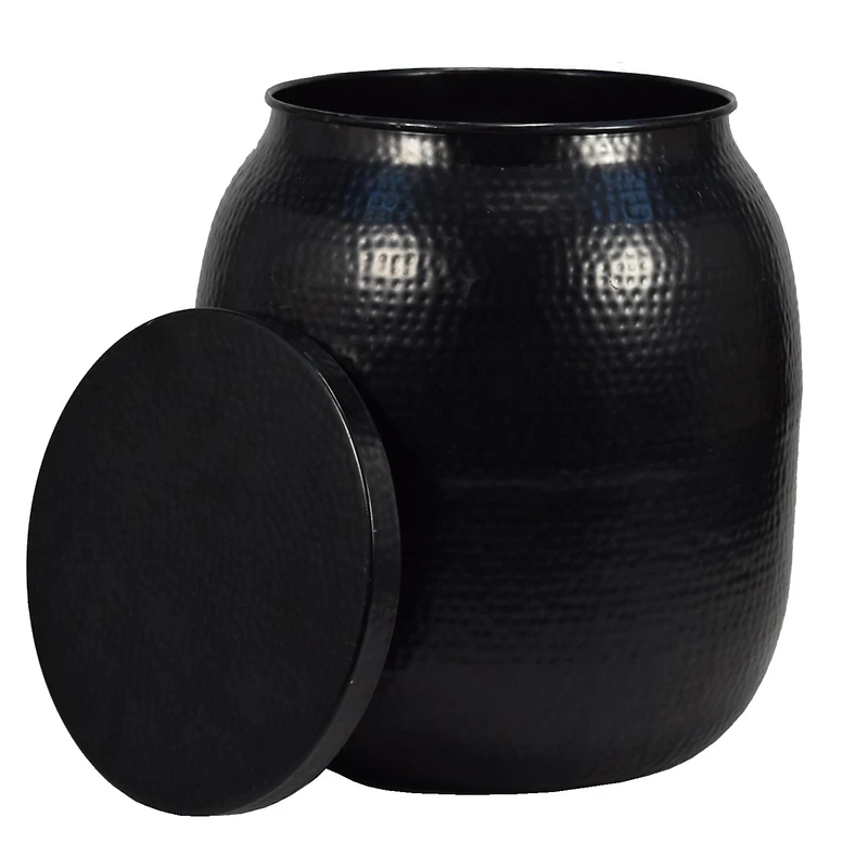 hometrends Hammered Accent Table with Storage