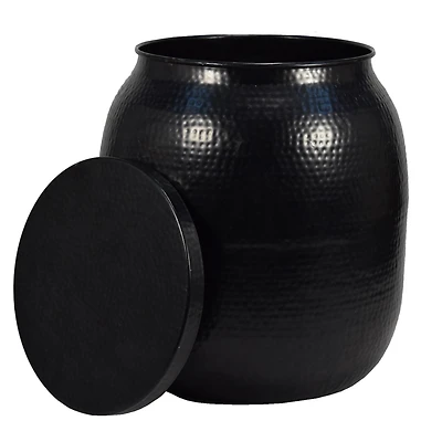 hometrends Hammered Accent Table with Storage