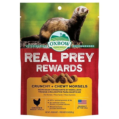 Oxbow Real Prey Rewards Friandise pour furet croustillante et moelleuse