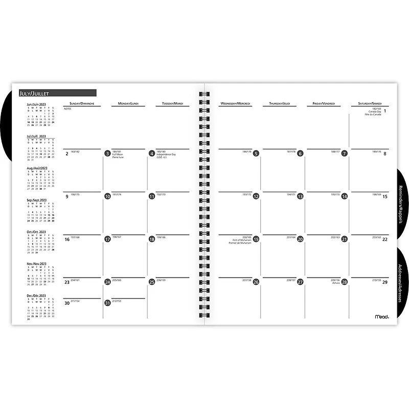 Mead Large 2024 Weekly/Monthly Poly Planner Asst, Planner