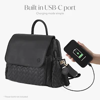 Hannah & Sophia Traveler 4pc Diaper Bag Set, Midnight Black