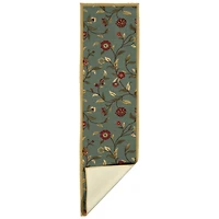 Tapis contemporain à motif de feuilles et à sous-couche en caoutchouc de la collection Ottohome