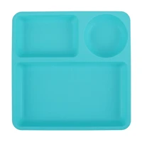 Assiette divisée en polypropylène bleu sarcelle pour enfants Mainstays 9,5 pouces 1 pièce
