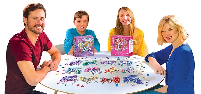Cra-Z-Art 12 Mini Shaped Unicorn Puzzles 500pcs total