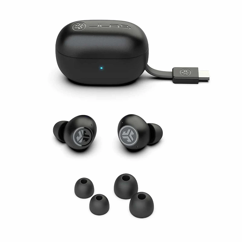 JLab Go Pop Bluetooth Écouteurs - Noir Réduction Active du Bruit