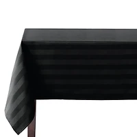 Nappe de table rayée hometrends en microfibre 152,4 cm x 304,8 cm, noir