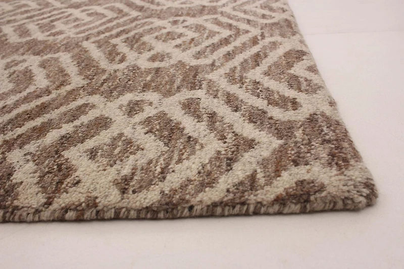 ECARPETGALLERY 5'2" x 8'0" Moroccan Tangier Hand-knotted Area Rug for Living Room, Dining Room and Bedroom in Brown