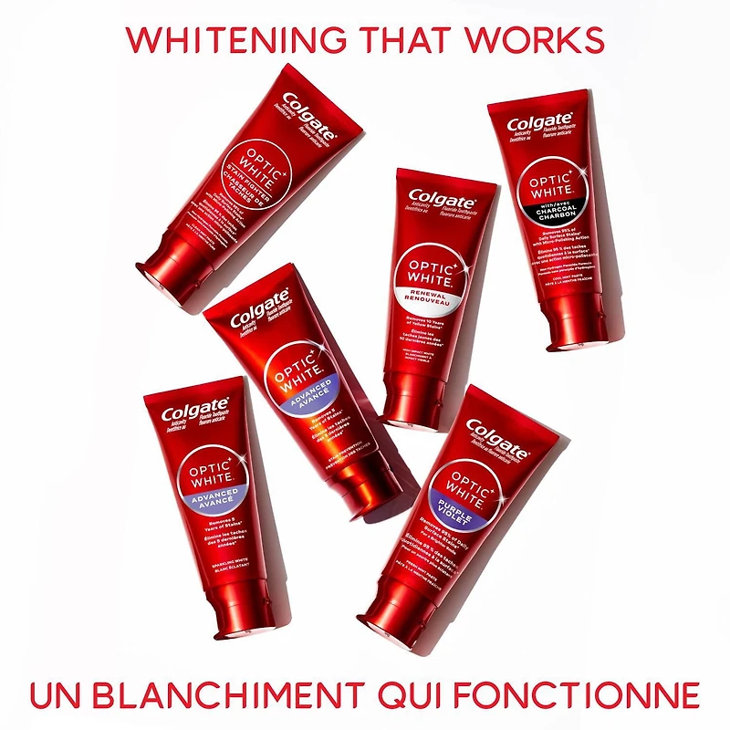 Colgate Optic White Advanced Teeth Whitening Toothpaste, Sparkling White – 73 mL, 73 mL