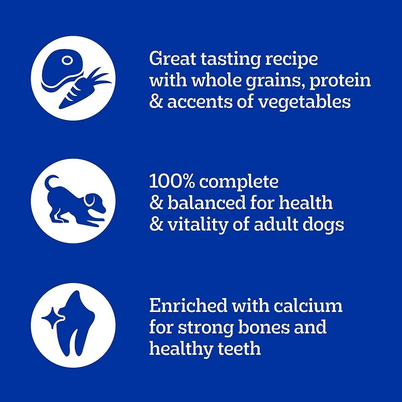 PEDIGREE Vitality+ Adult Dry Dog Food Hearty Beef and Vegetable Flavour, Bag 20kg