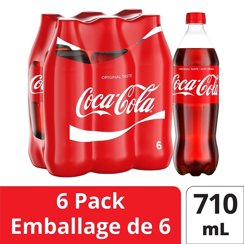 Coca-Cola Bottles, 710 mL, 6 Pack, 6 x 710 mL