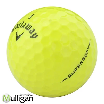 Mulligan - 12 Callaway Supersoft 5A Recycled Used Golf Balls, Yellow