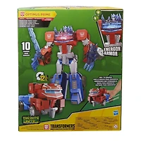 Transformers Bumblebee Cyberverse Adventures Dinobots Unite Roll N' Change, figurine Optimus Prime à conversion en roulant de 25 cm, dès 6 ans