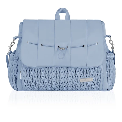 Hannah & Sophia Belle Convertible Diaper Backpack & Messenger Bag, Moonmist Blue
