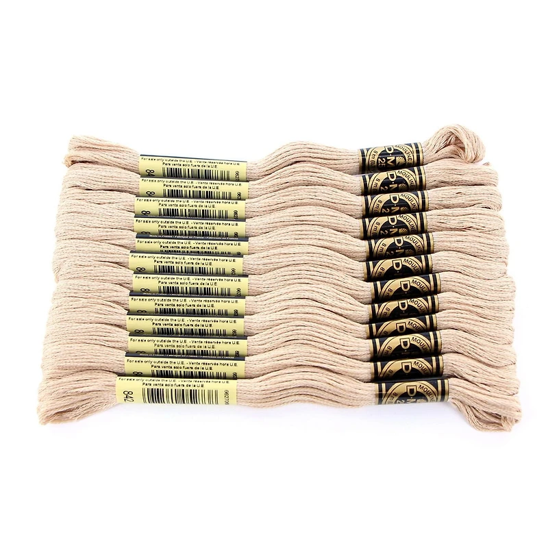 Fil à broder en coton DMC à 6 brins 8m – Fil en colon Beige/Brun 6 Brins