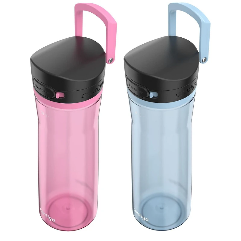 Contigo Jackson 2.0 Tritan Water Bottle with AUTOPOP Lid, Glacier & Azalea, 24 oz (709 ml)