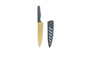 Thyme & Table 20-Piece Stainless Steel Knife and Cutting Board Set, Blue